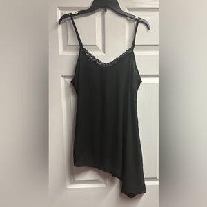 NWT SHIFT Asymmetrical Tunic Blouse W/ Adjustable Straps & Lace Size Large